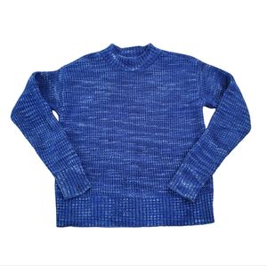 STYLE & CO WOMANS PULLOVER Blue SWEATER Size Petite Small Thick Knit Mock Neck